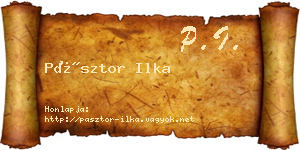 Pásztor Ilka névjegykártya